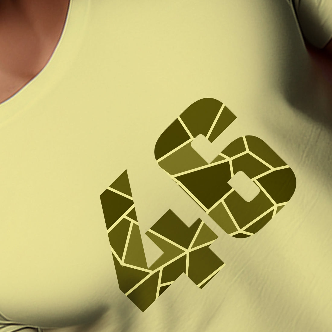46 Number Men Unisex T-Shirt (Butter Yellow)