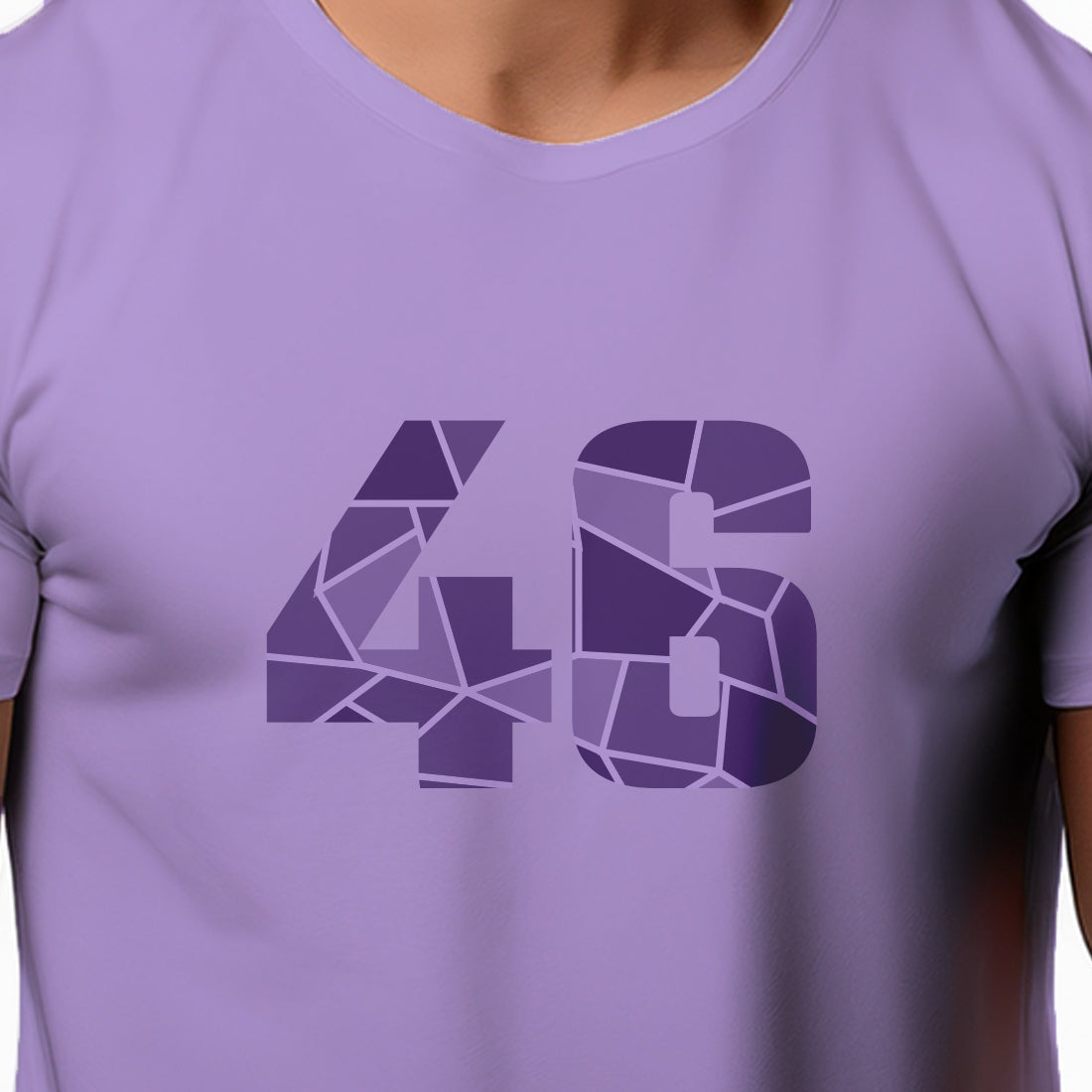 46 Number Men Unisex T-Shirt (Iris Lavender)