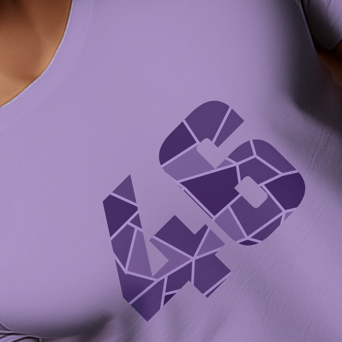 46 Number Men Unisex T-Shirt (Iris Lavender)