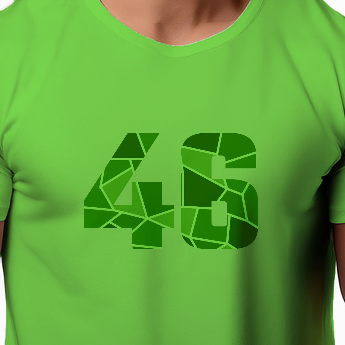 46 Number Men Unisex T-Shirt (Liril Green)
