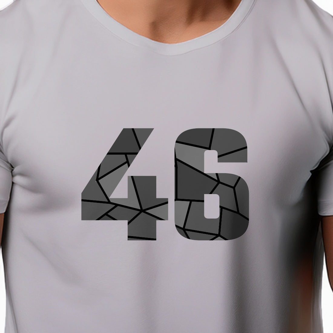 46 Number Men Unisex T-Shirt (Melange Grey)