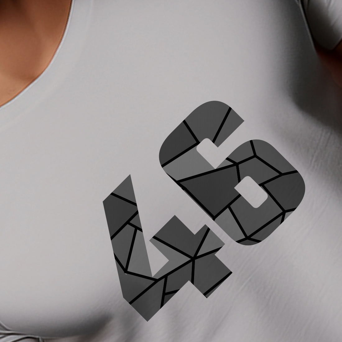 46 Number Men Unisex T-Shirt (Melange Grey)