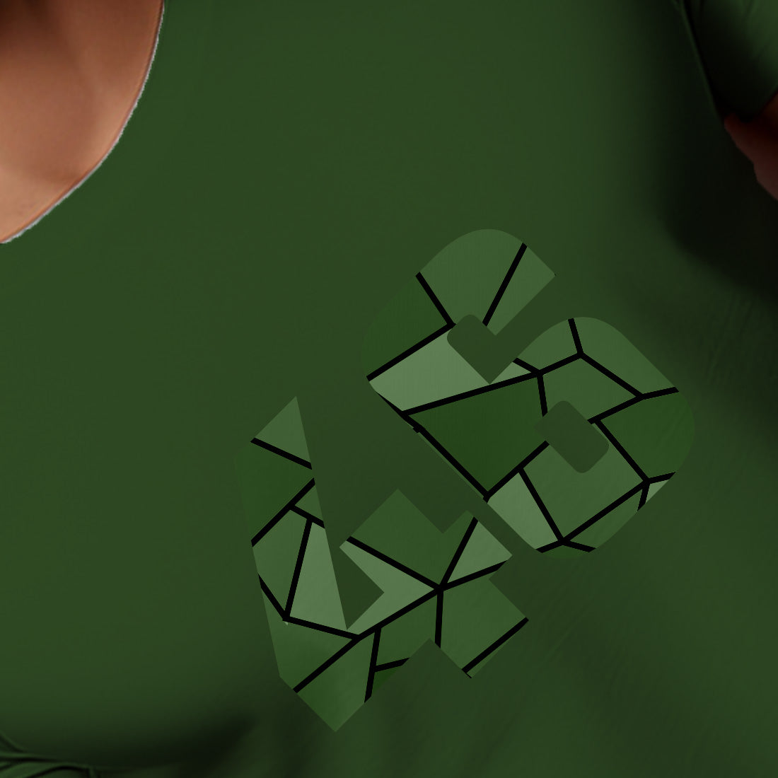 46 Number Men Unisex T-Shirt (Olive Green)