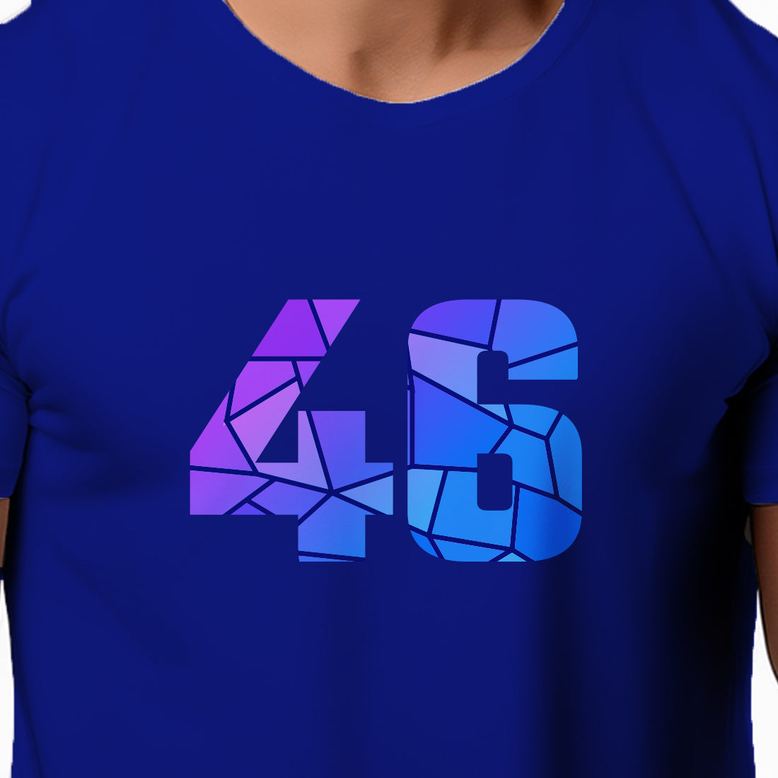 46 Number Men Unisex T-Shirt (Royal Blue)