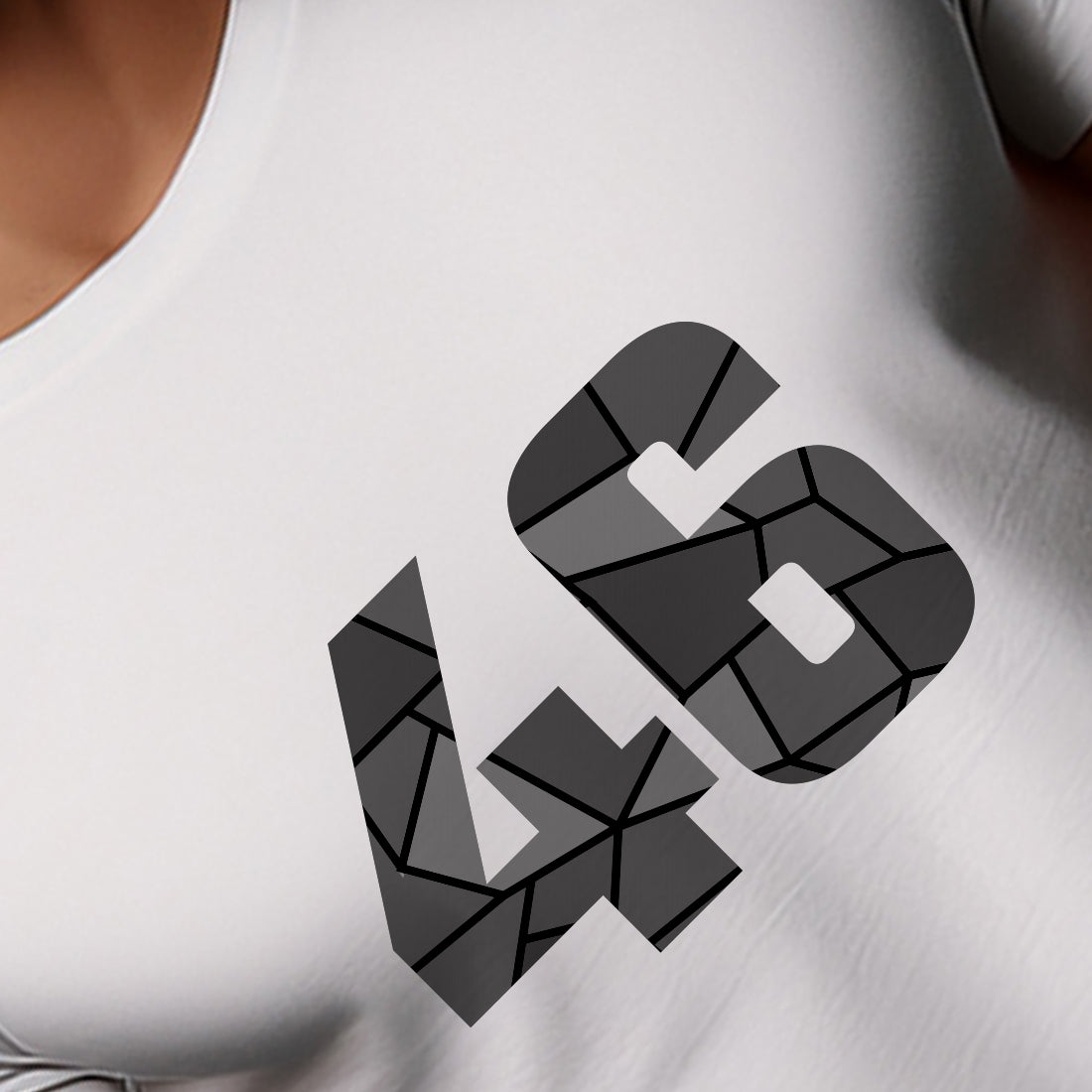 46 Number Men Unisex T-Shirt (White)