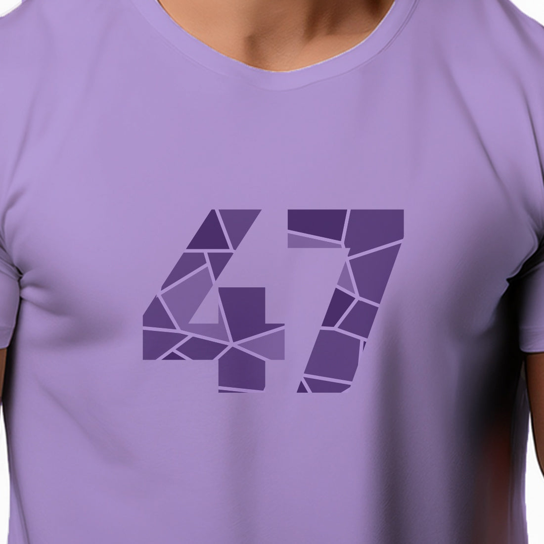 47 Number Men Unisex T-Shirt (Iris Lavender)