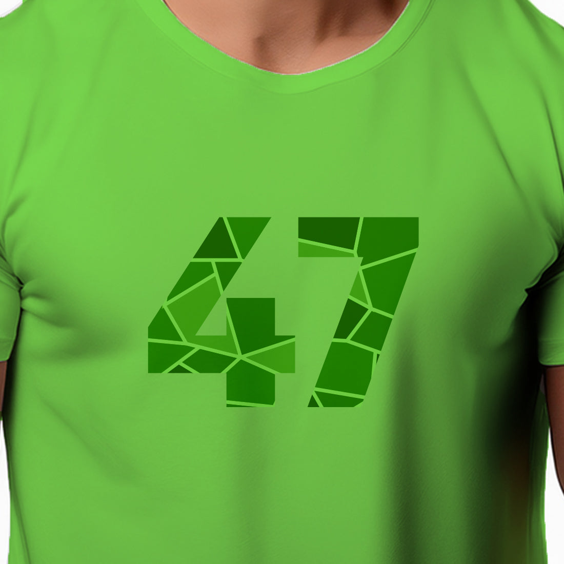 47 Number Men Unisex T-Shirt (Liril Green)