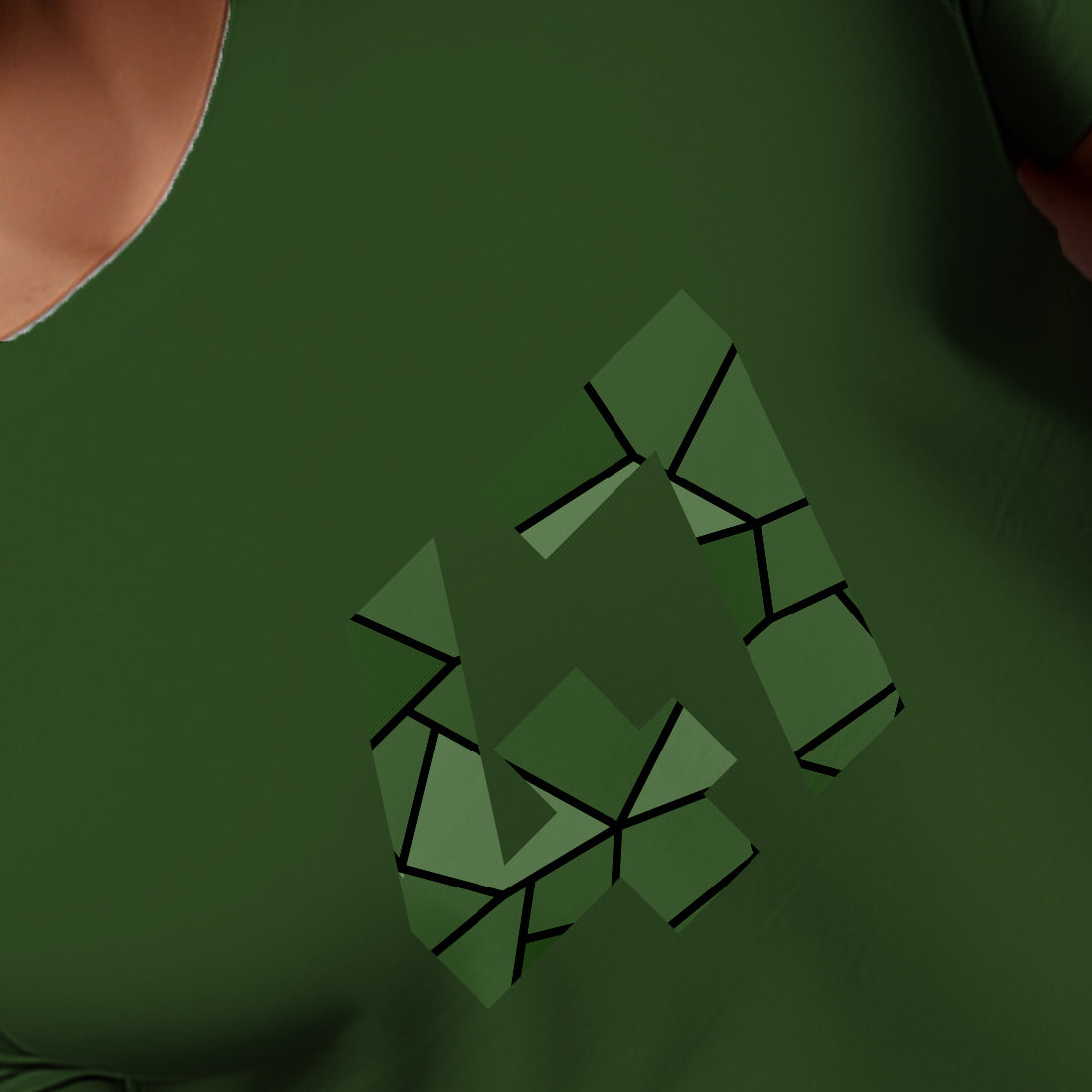 47 Number Men Unisex T-Shirt (Olive Green)
