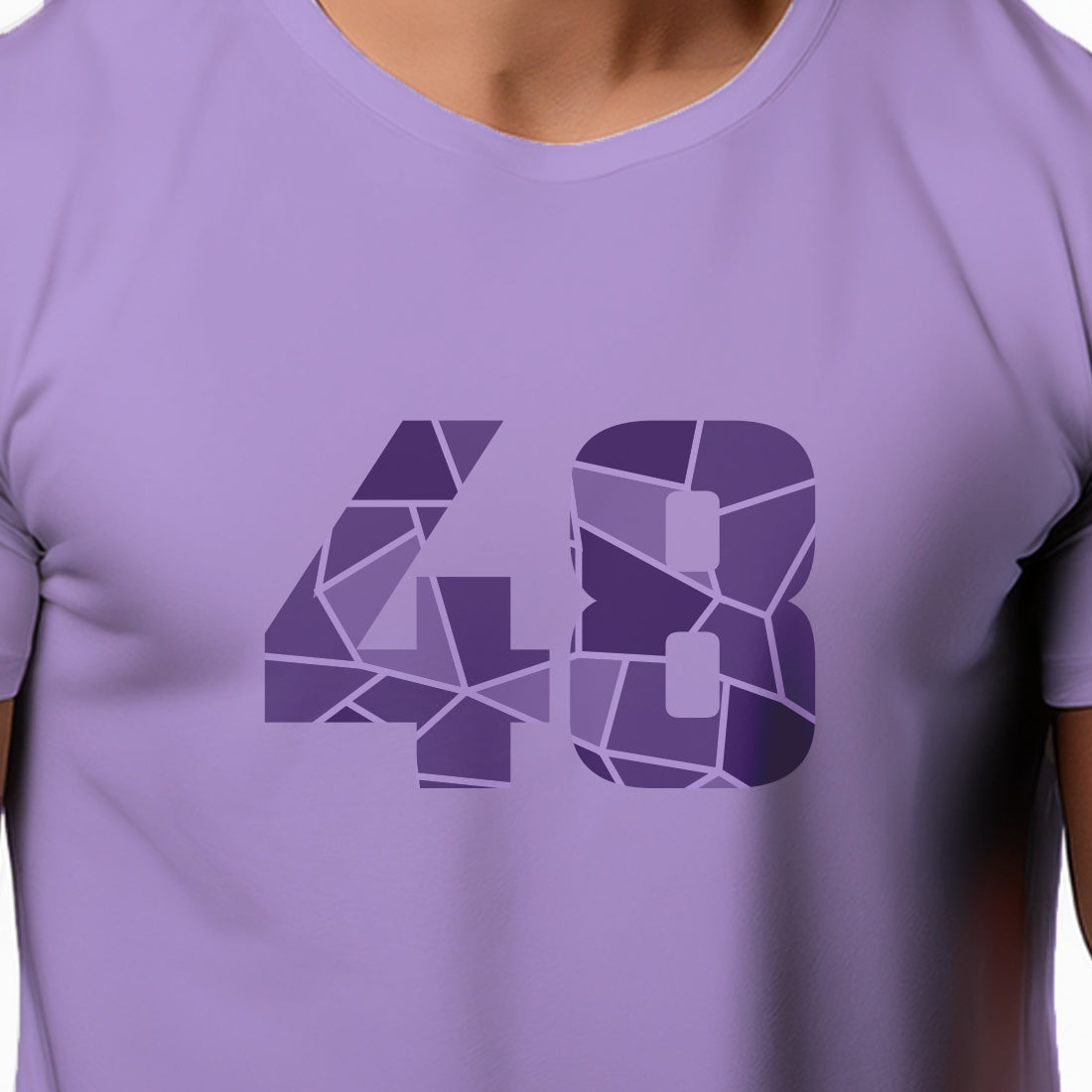 48 Number Men Unisex T-Shirt (Iris Lavender)