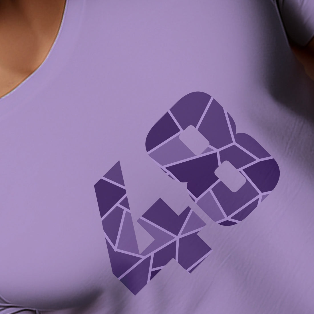 48 Number Men Unisex T-Shirt (Iris Lavender)