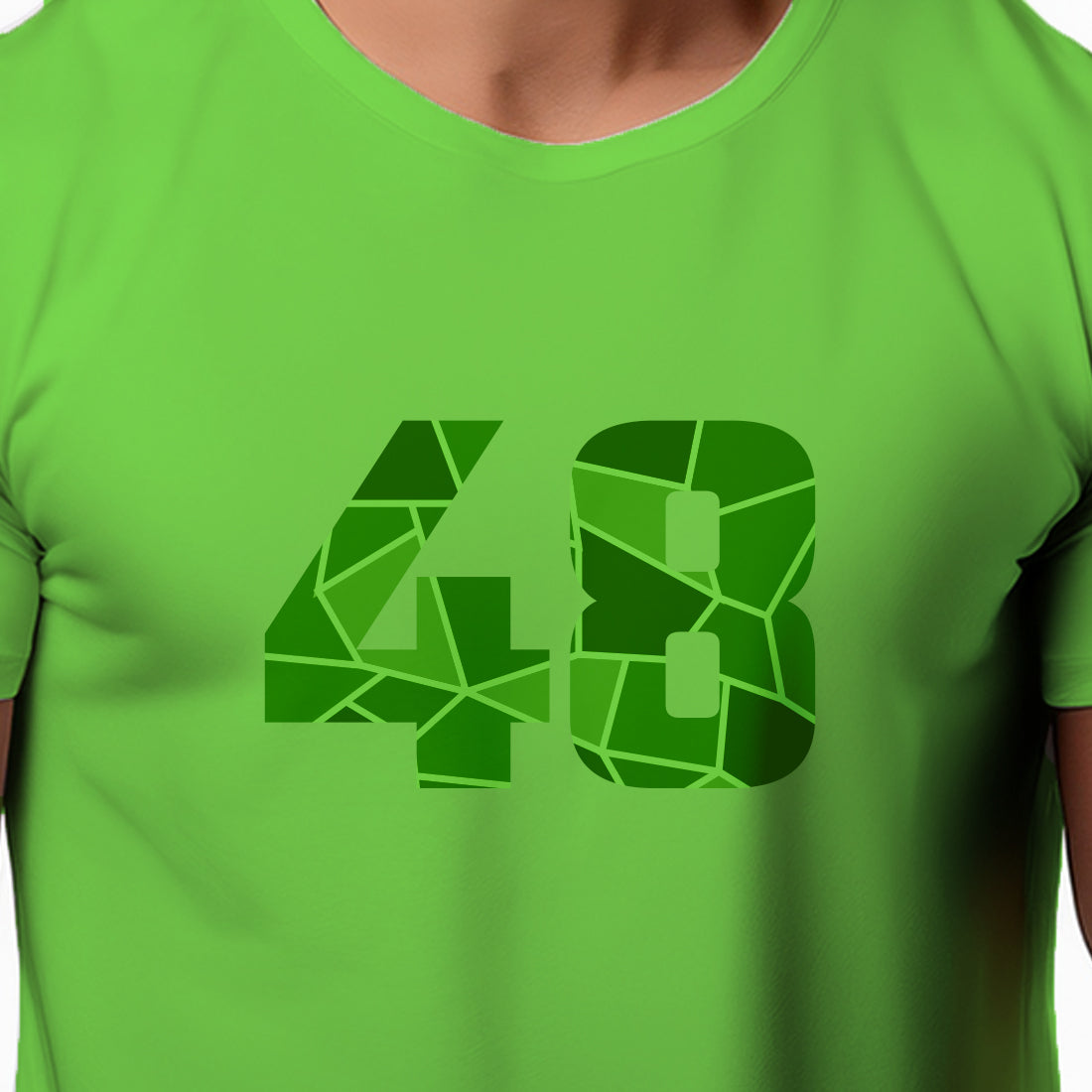 48 Number Men Unisex T-Shirt (Liril Green)