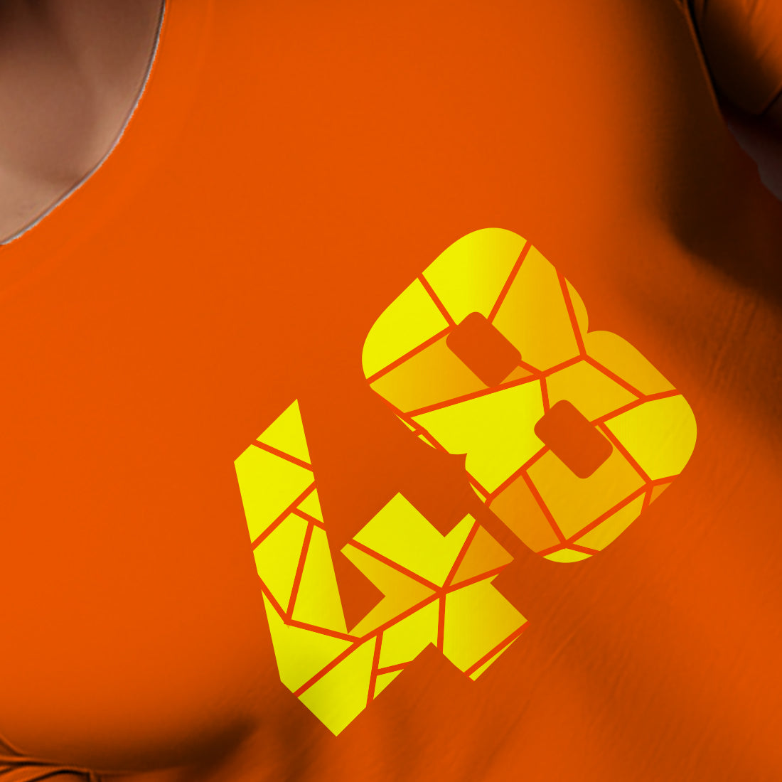 48 Number Men Unisex T-Shirt (Orange)