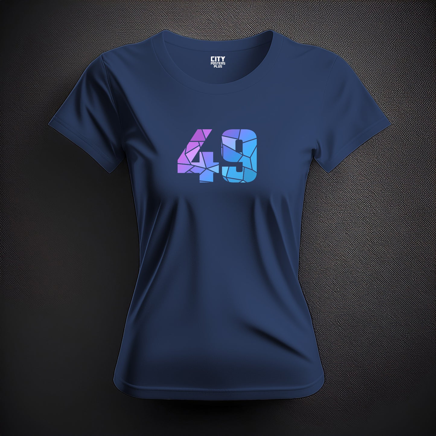 49 Number Women T-Shirt (Navy Blue)