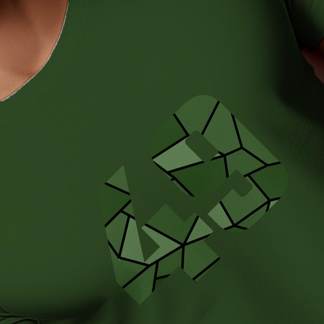 49 Number Men Unisex T-Shirt (Olive Green)