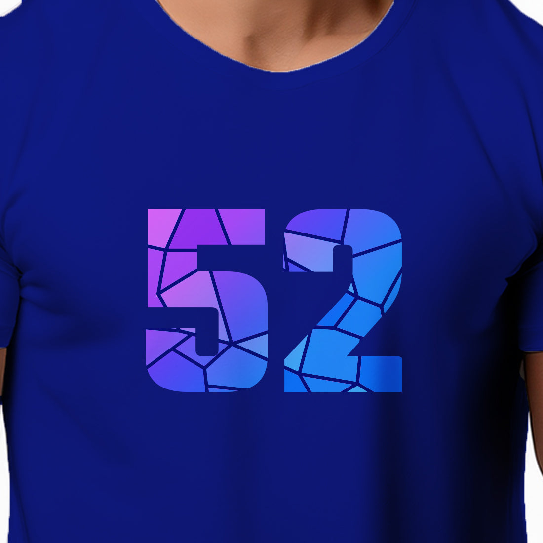 52 Number Men Unisex T-Shirt (Royal Blue)