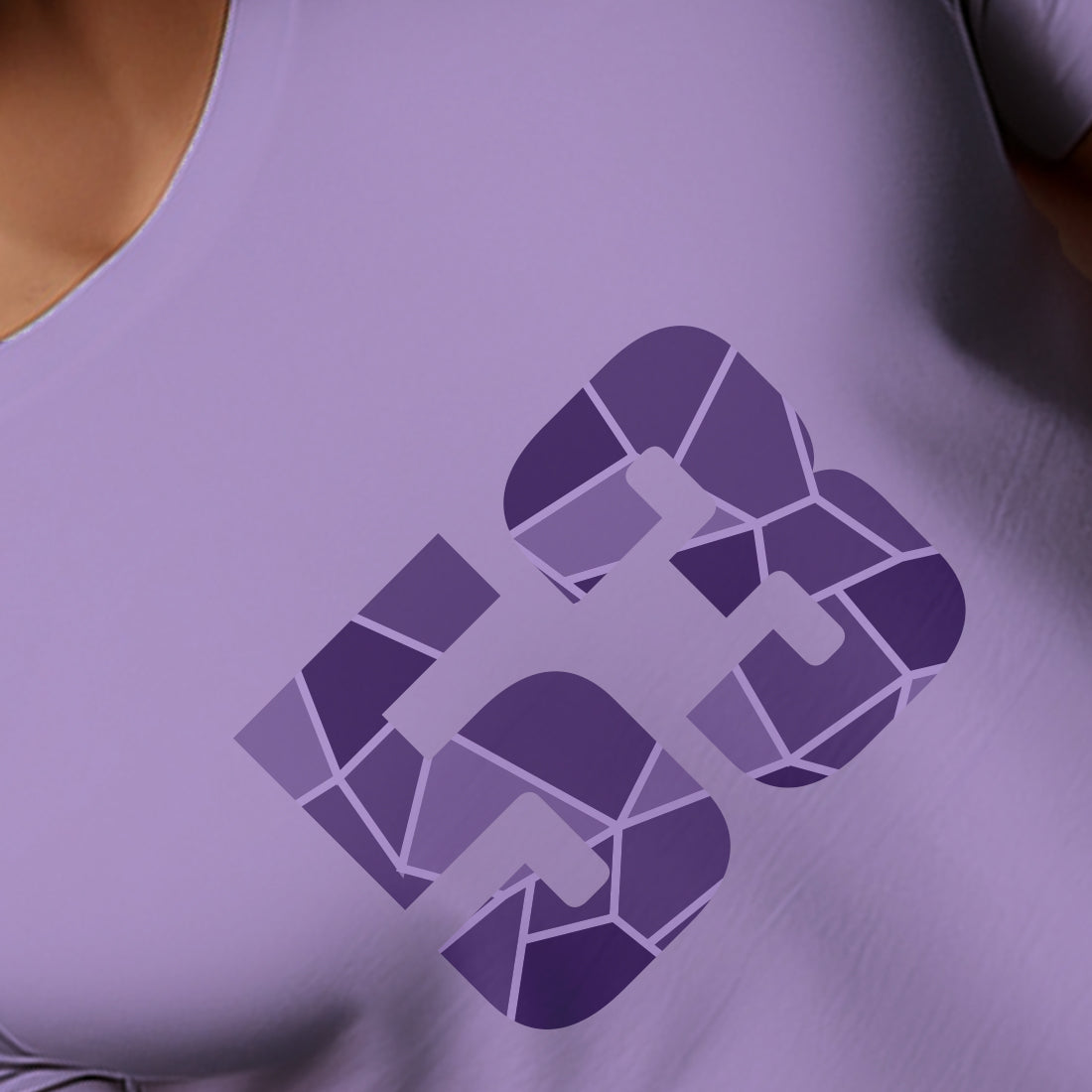 53 Number Men Unisex T-Shirt (Iris Lavender)
