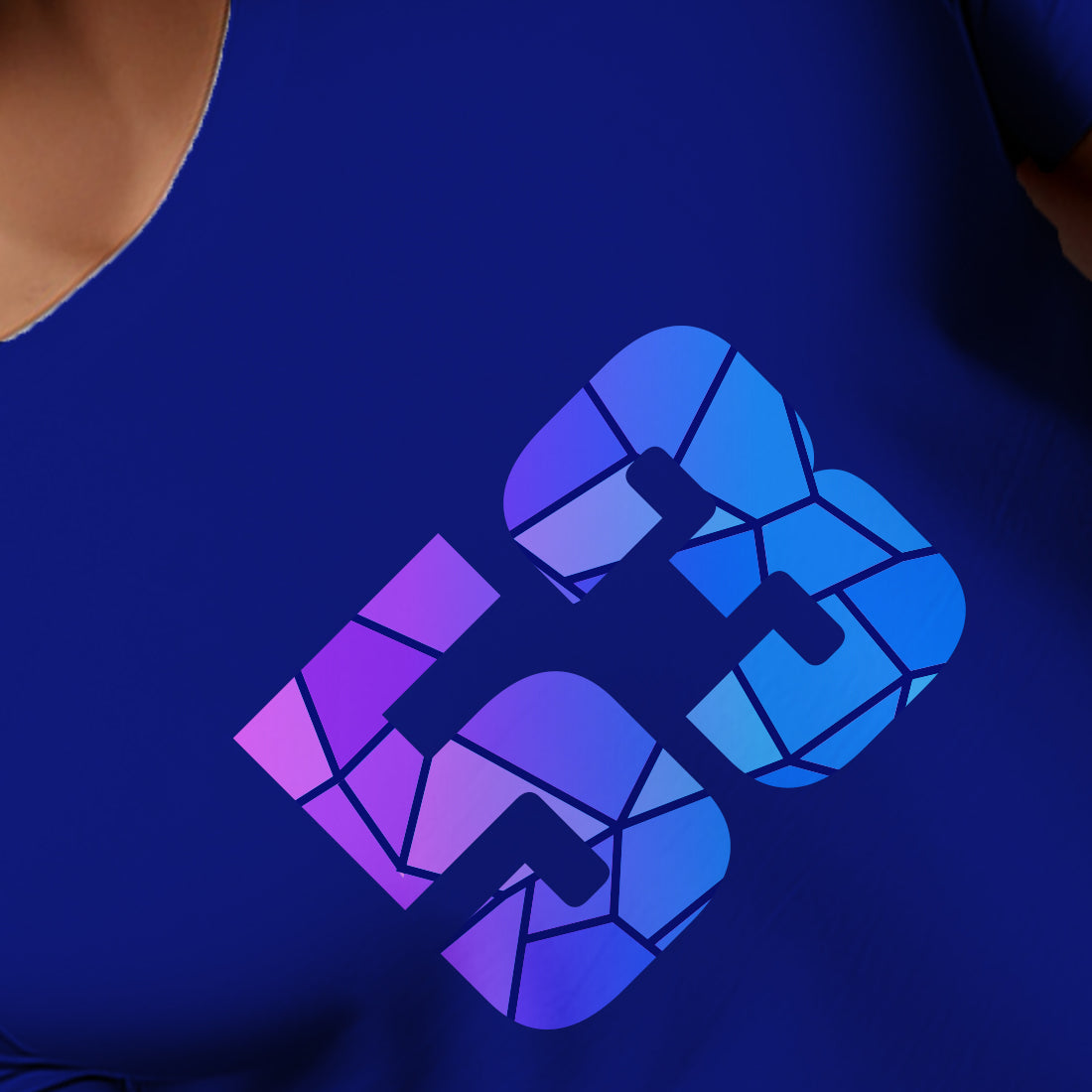 53 Number Men Unisex T-Shirt (Royal Blue)