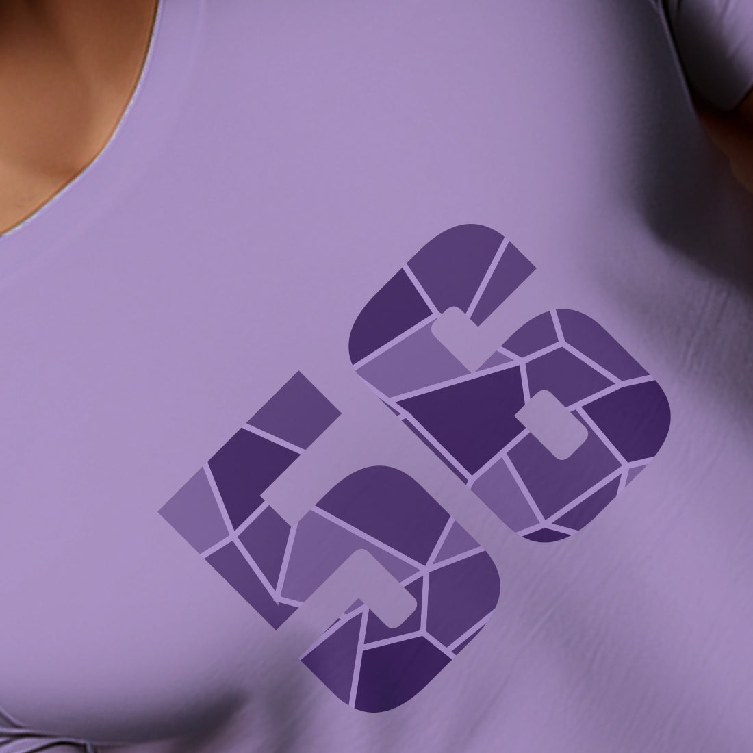 56 Number Men Unisex T-Shirt (Iris Lavender)