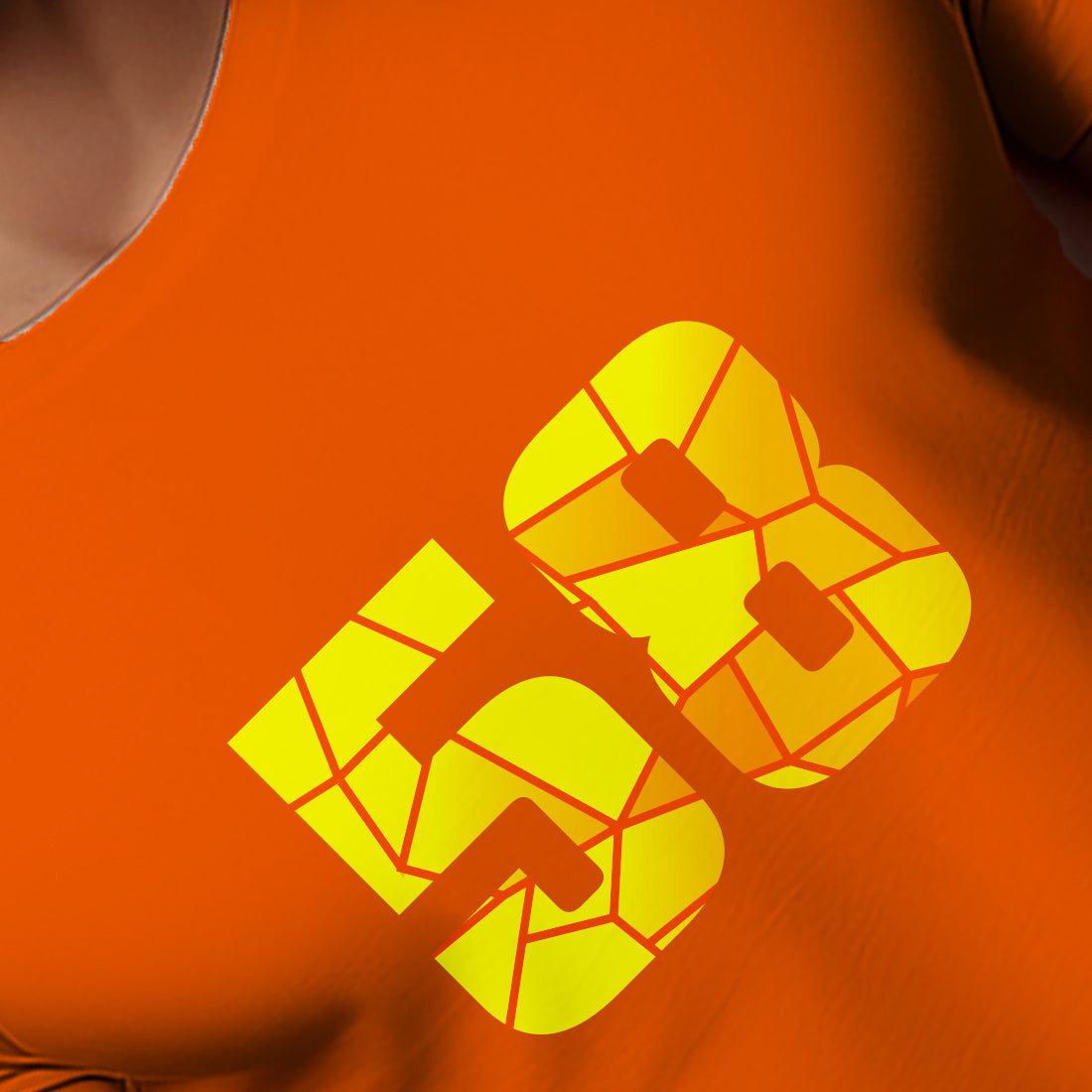 58 Number Men Unisex T-Shirt (Orange)