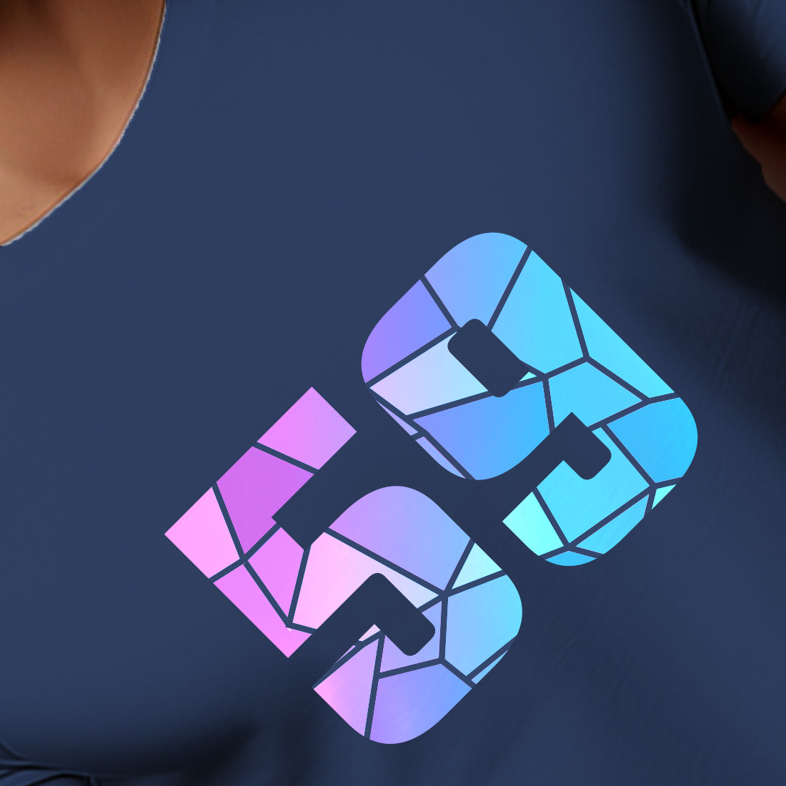 59 Number Men Unisex T-Shirt (Navy Blue)