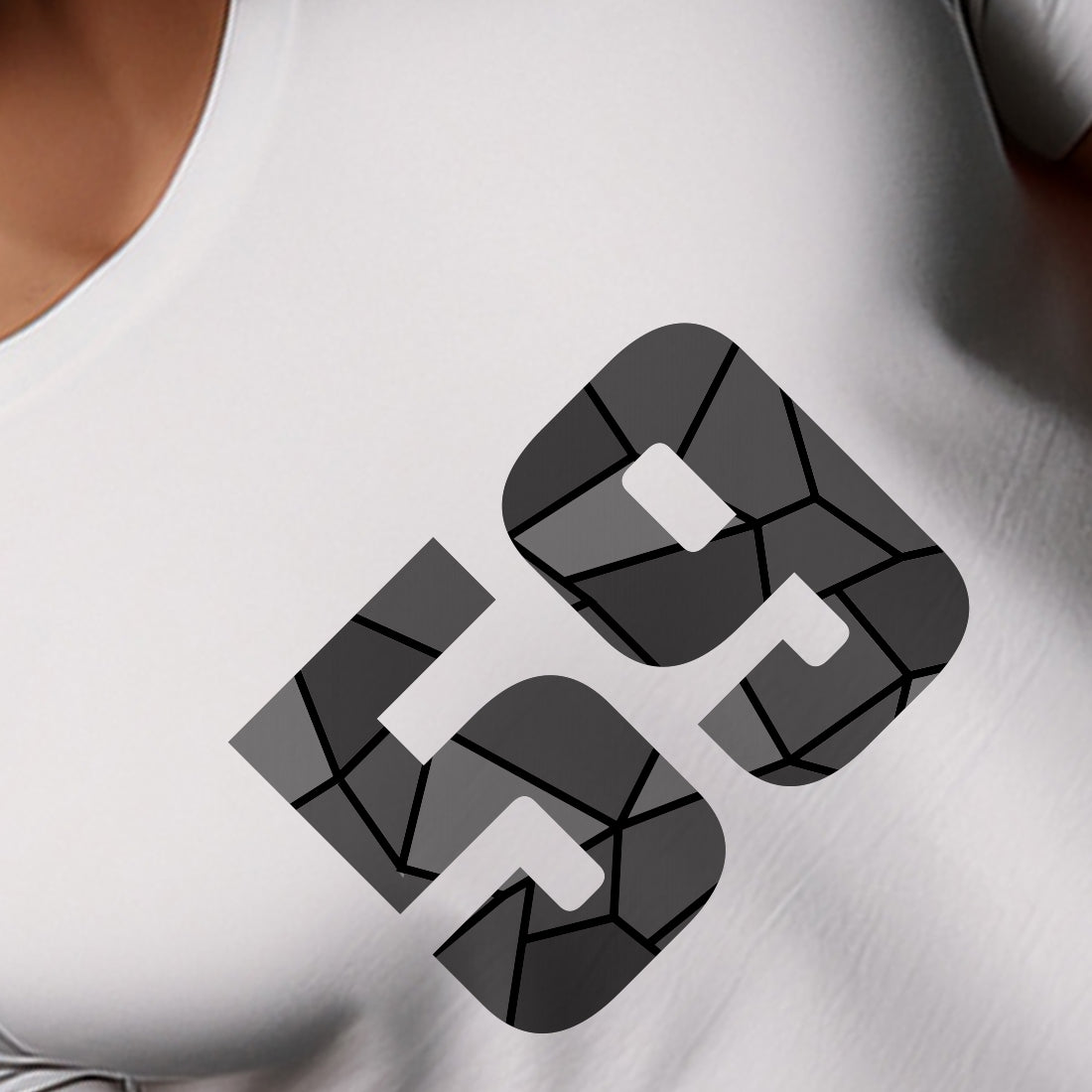 59 Number Men Unisex T-Shirt (White)