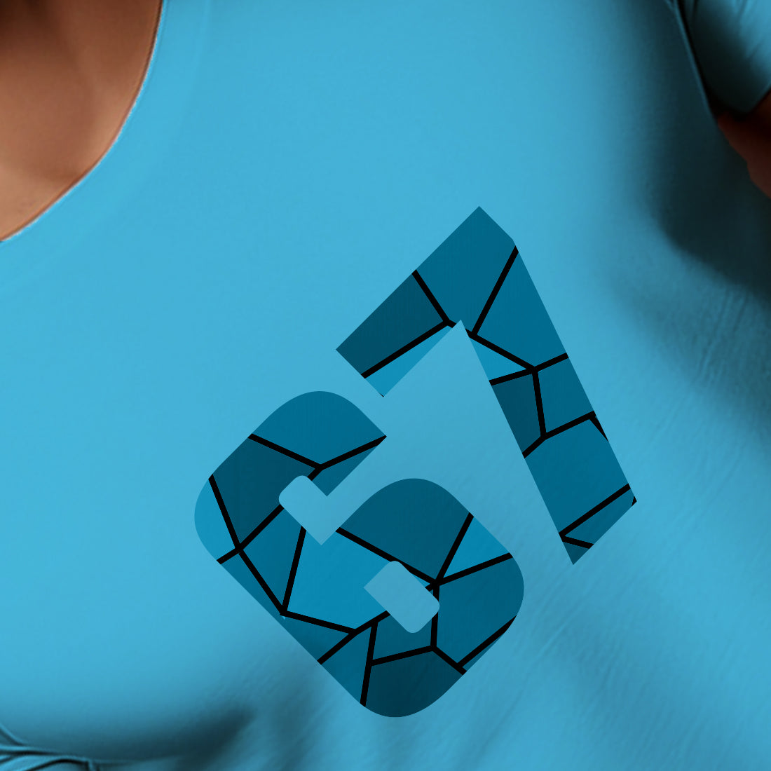 67 Number Men Unisex T-Shirt (Sky Blue)