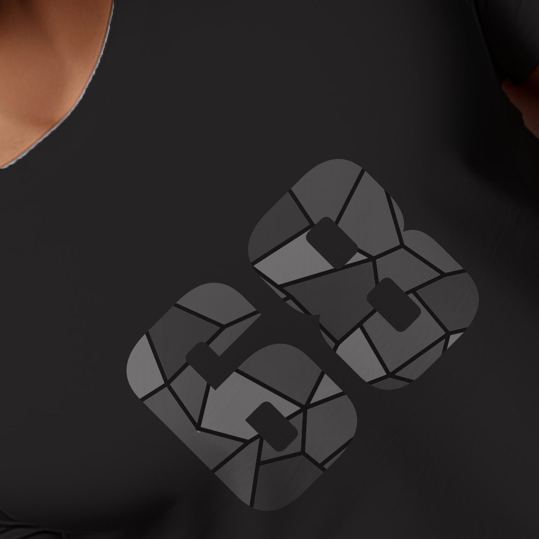 68 Number Men Unisex T-Shirt (Black)