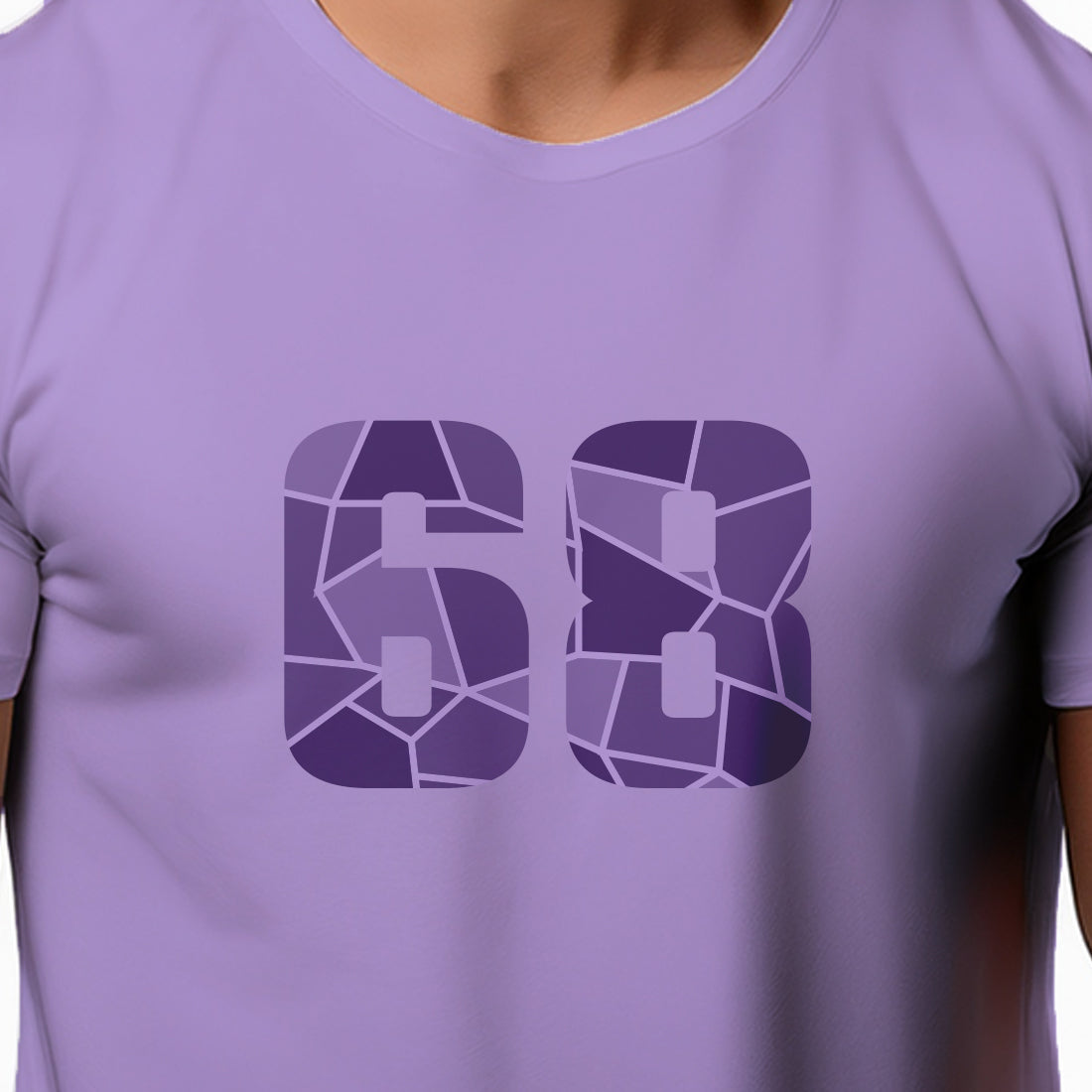68 Number Men Unisex T-Shirt (Iris Lavender)