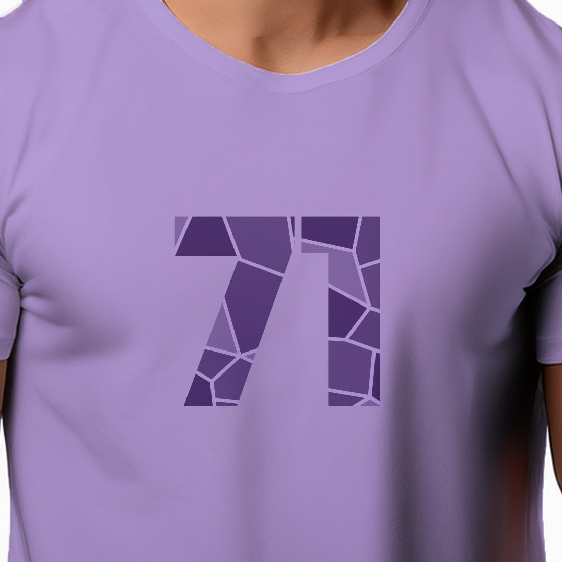 71 Number Men Unisex T-Shirt (Iris Lavender)