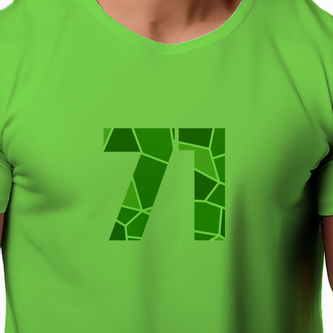 71 Number Men Unisex T-Shirt (Liril Green)