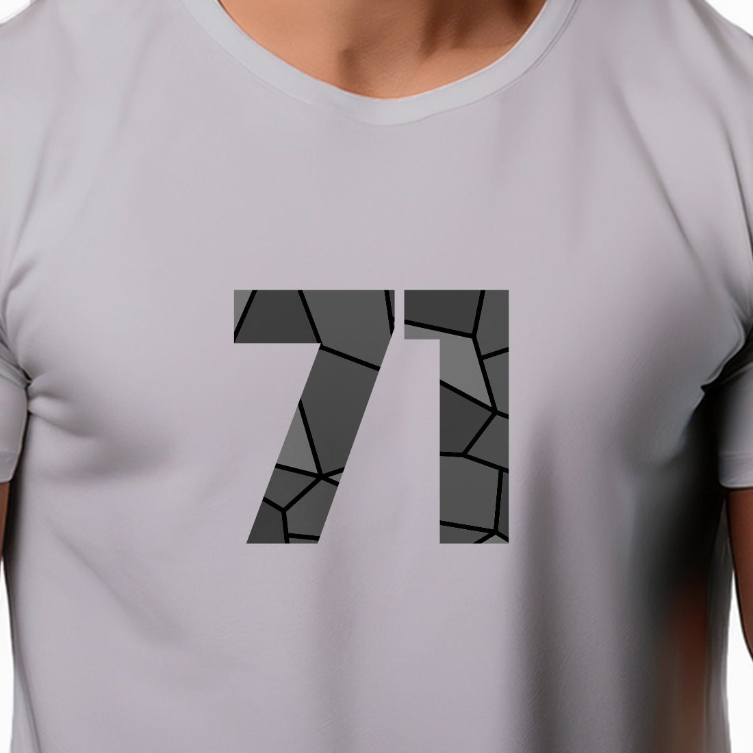 71 Number Men Unisex T-Shirt (Melange Grey)