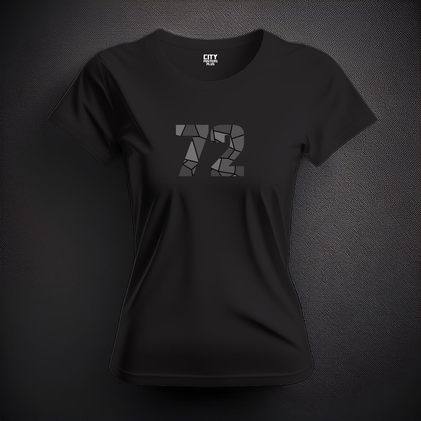 72 Number Women T-Shirt (Black)