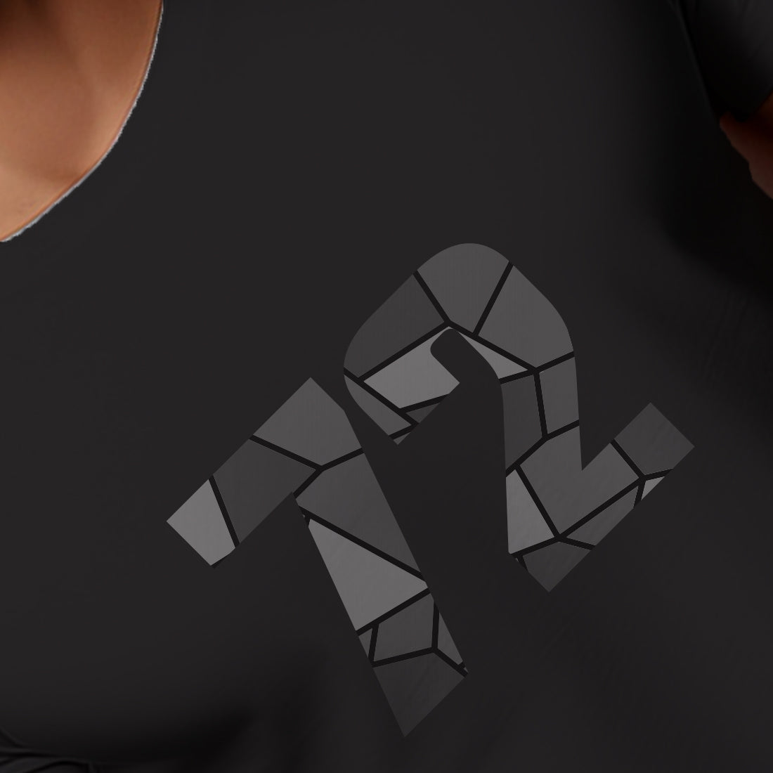 72 Number Men Unisex T-Shirt (Black)
