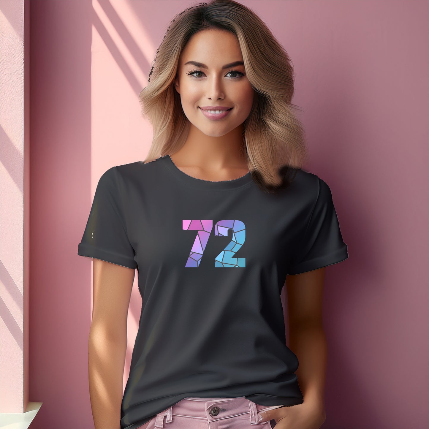 72 Number Women T-Shirt (Charcoal Grey)