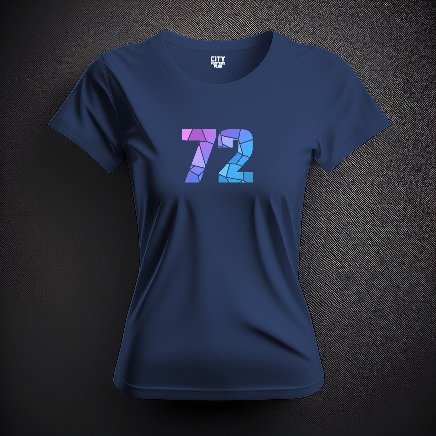 72 Number Women T-Shirt (Navy Blue)