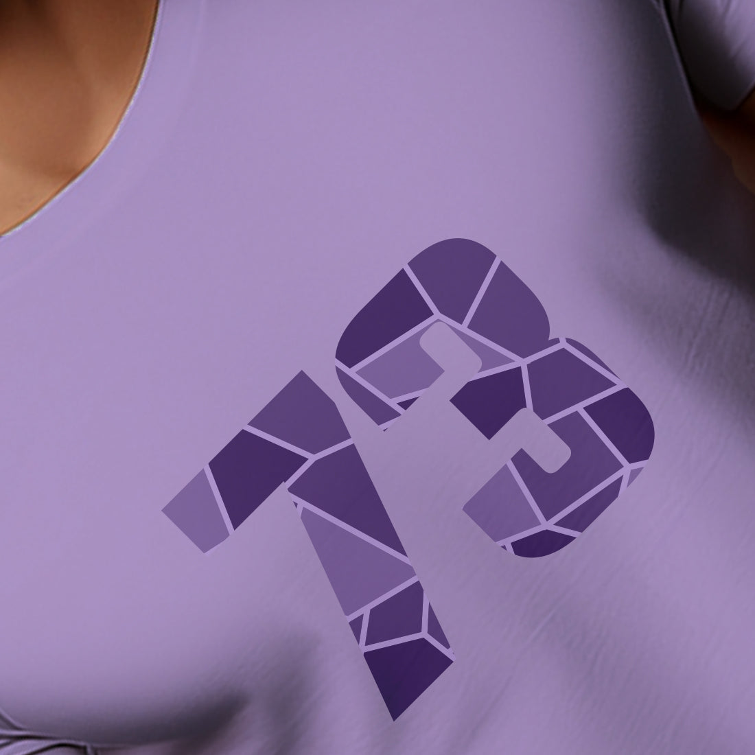 73 Number Men Unisex T-Shirt (Iris Lavender)