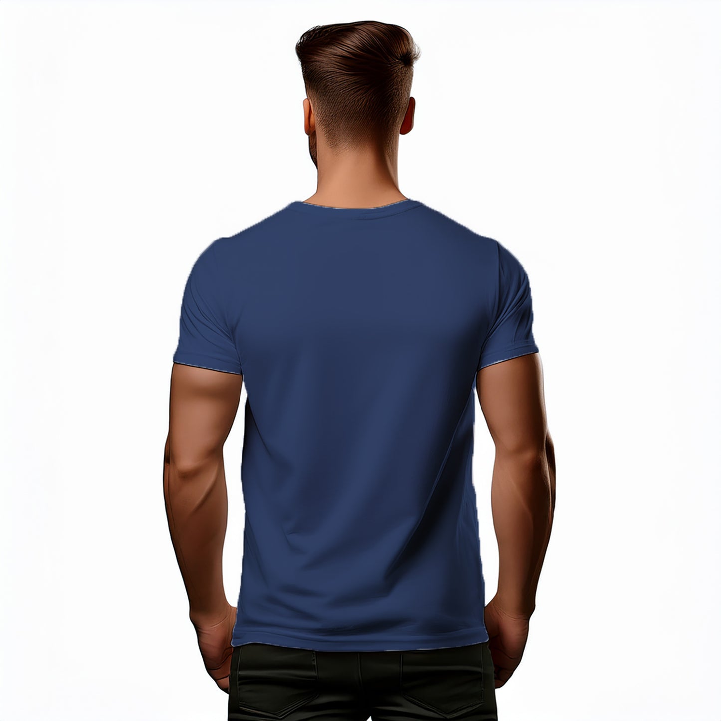00 Number Men Unisex T-Shirt (Navy Blue)