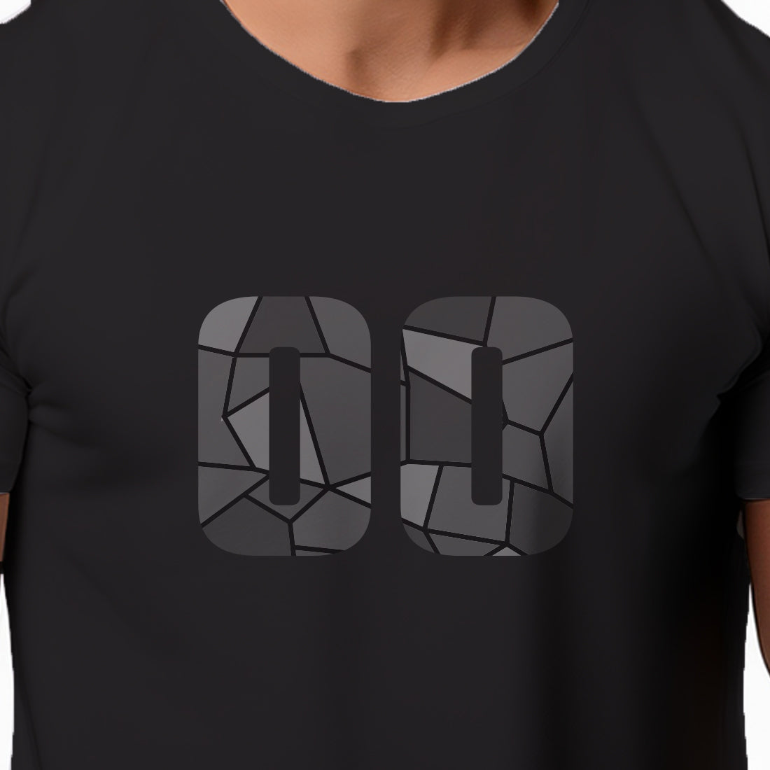 00 Number Men Unisex T-Shirt (Black)