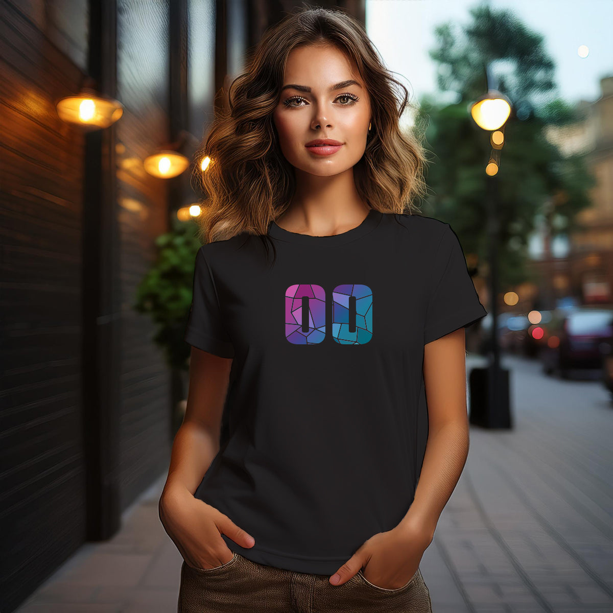 00 Number Women T-Shirt (Black)