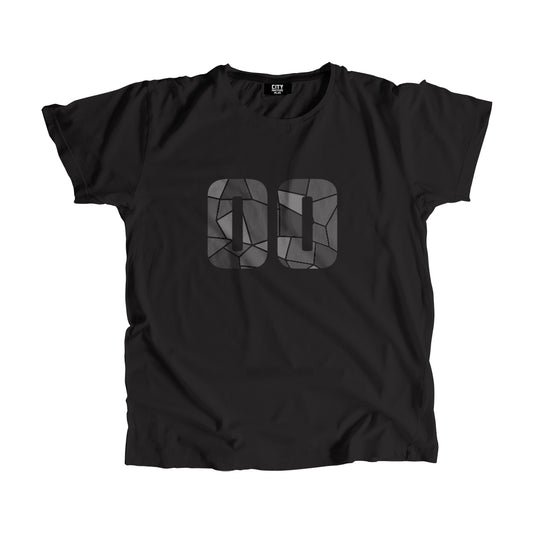 00 Number Men Unisex T-Shirt (Black)