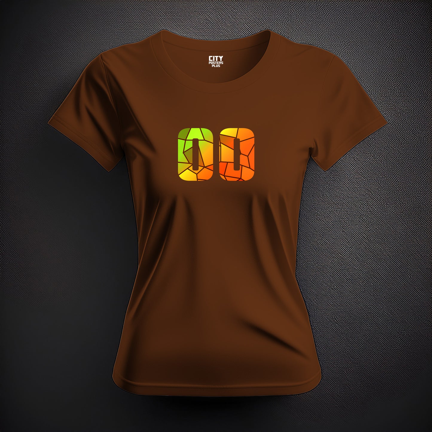 00 Number Women T-Shirt (Brown)