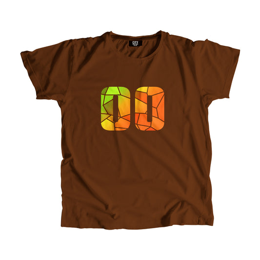 00 Number Men Unisex T-Shirt (Brown)