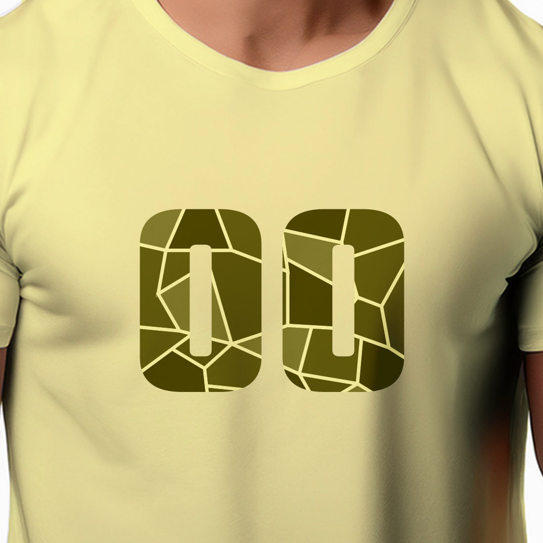 00 Number Men Unisex T-Shirt (Butter Yellow)
