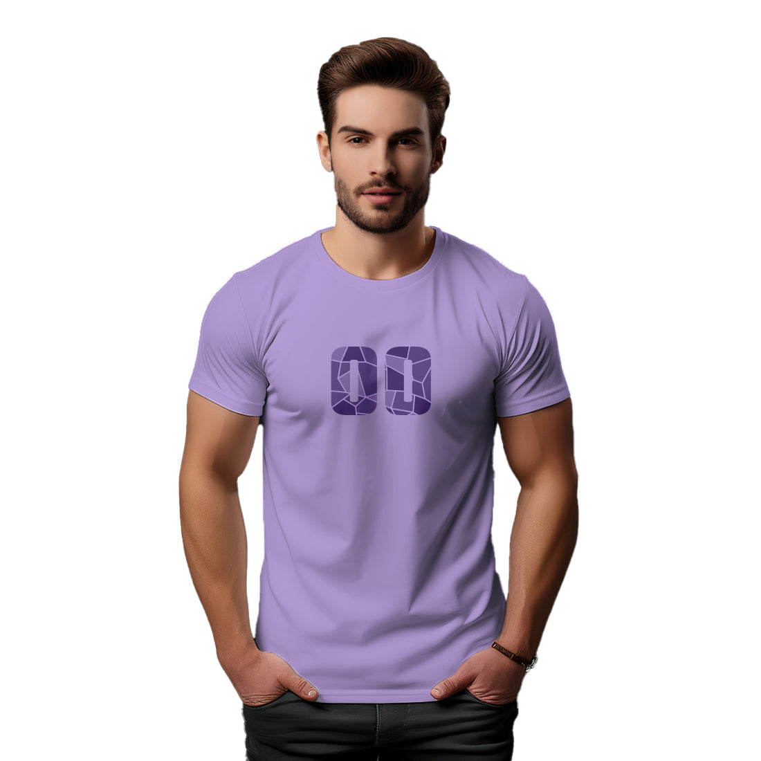 00 Number Men Unisex T-Shirt (Iris Lavender)