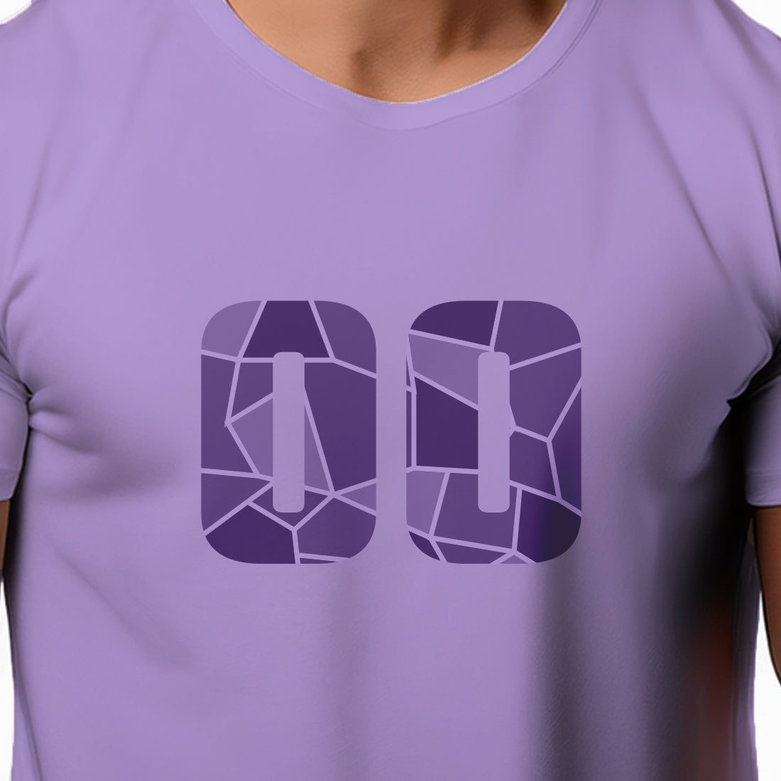 00 Number Men Unisex T-Shirt (Iris Lavender)