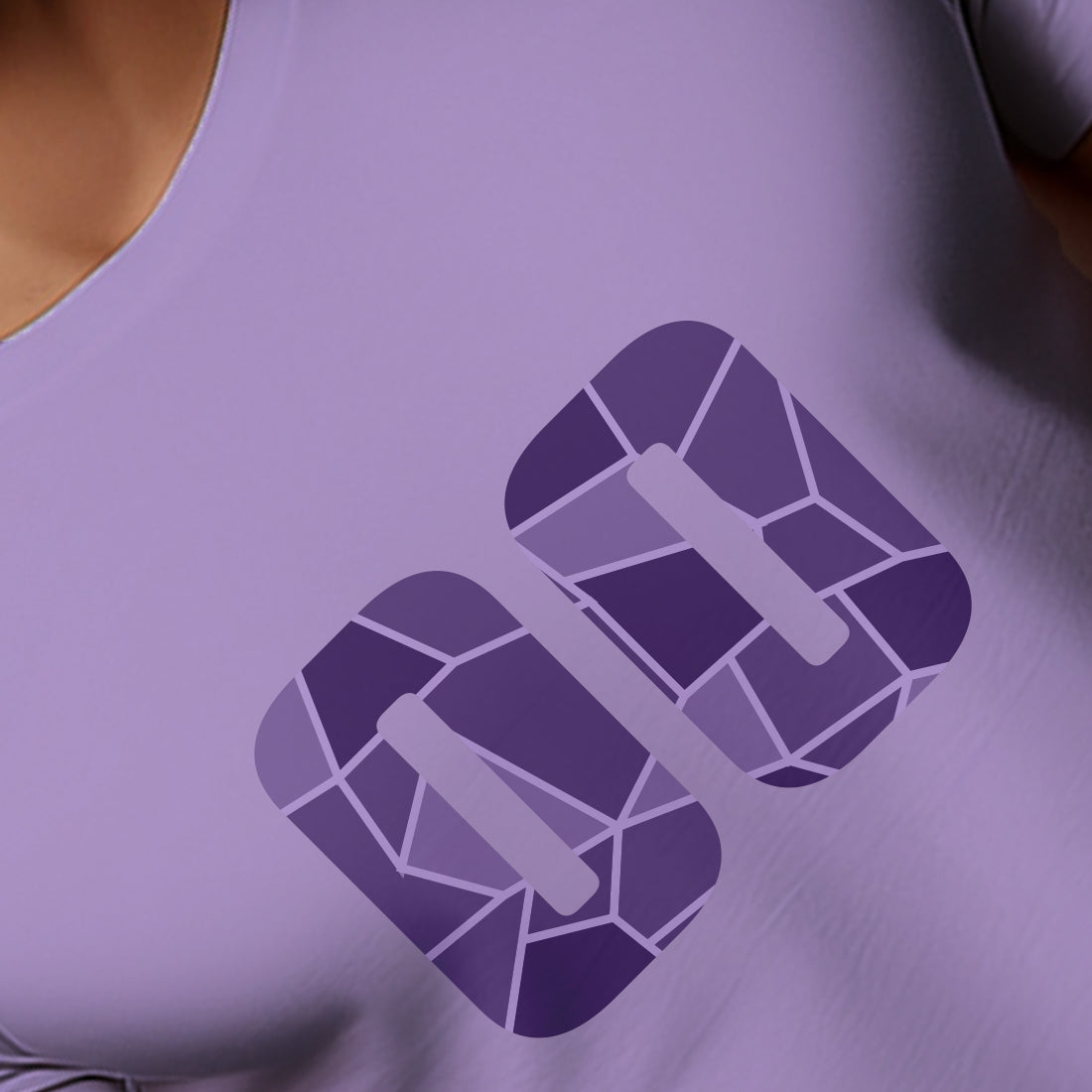 00 Number Men Unisex T-Shirt (Iris Lavender)