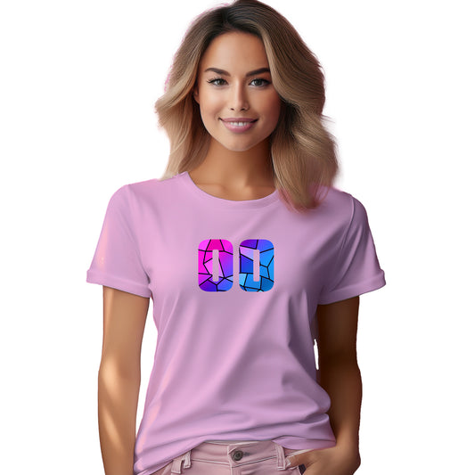 00 Number Women T-Shirt (Light Pink)