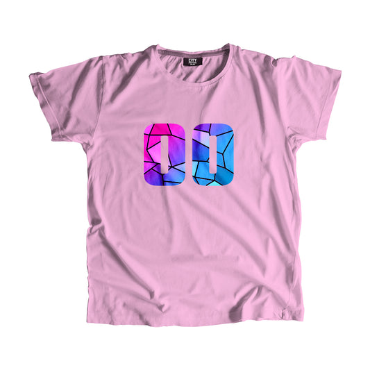 00 Number Men Unisex T-Shirt (Light Pink)