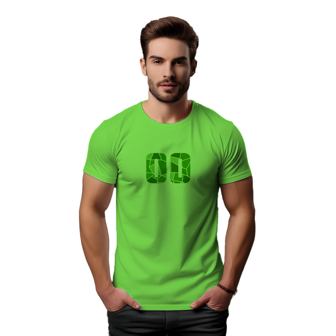 00 Number Men Unisex T-Shirt (Liril Green)