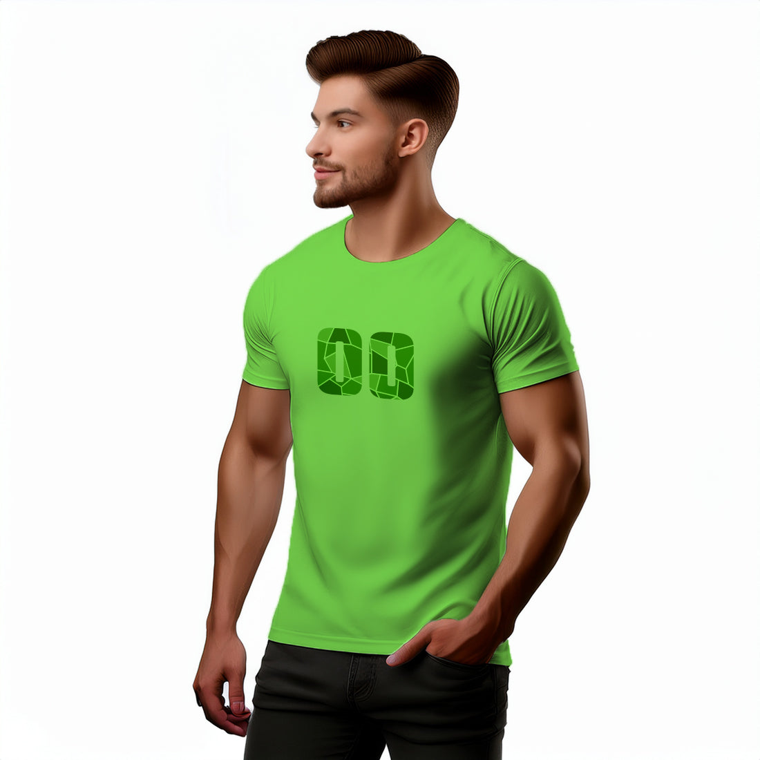 00 Number Men Unisex T-Shirt (Liril Green)